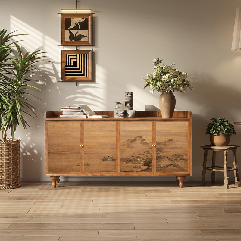 Nouveau buffet en bois massif de style chinois