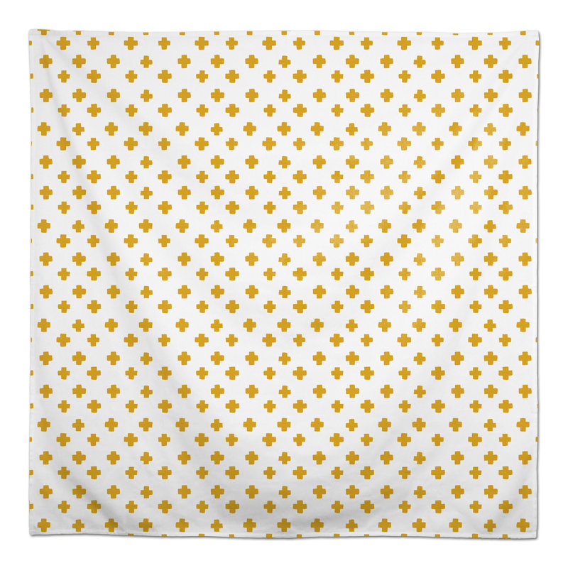 Geometric Square Tablecloth, Yellow