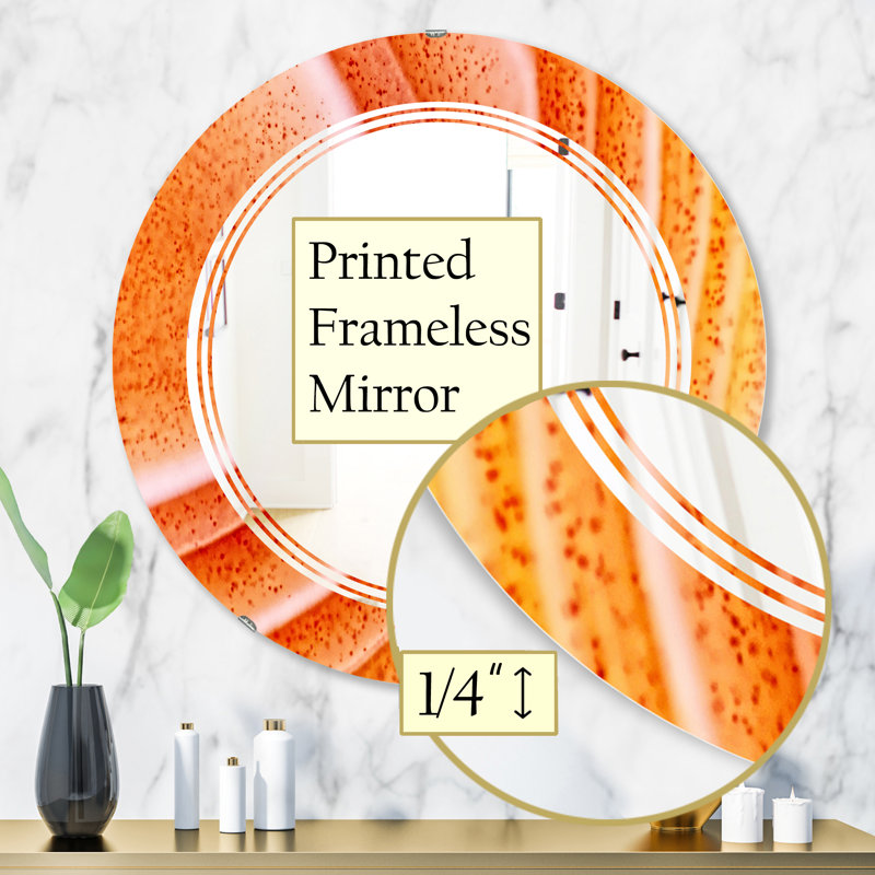 Miroir mural sans cadre à macros triple c kazakhstan agate, 23,6 po x 23,6 po
