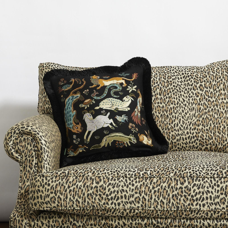 Trematonia Cotton Throw Square Pillow Cover & Insert