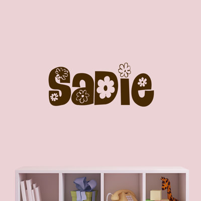 Floral Name Wall Decal