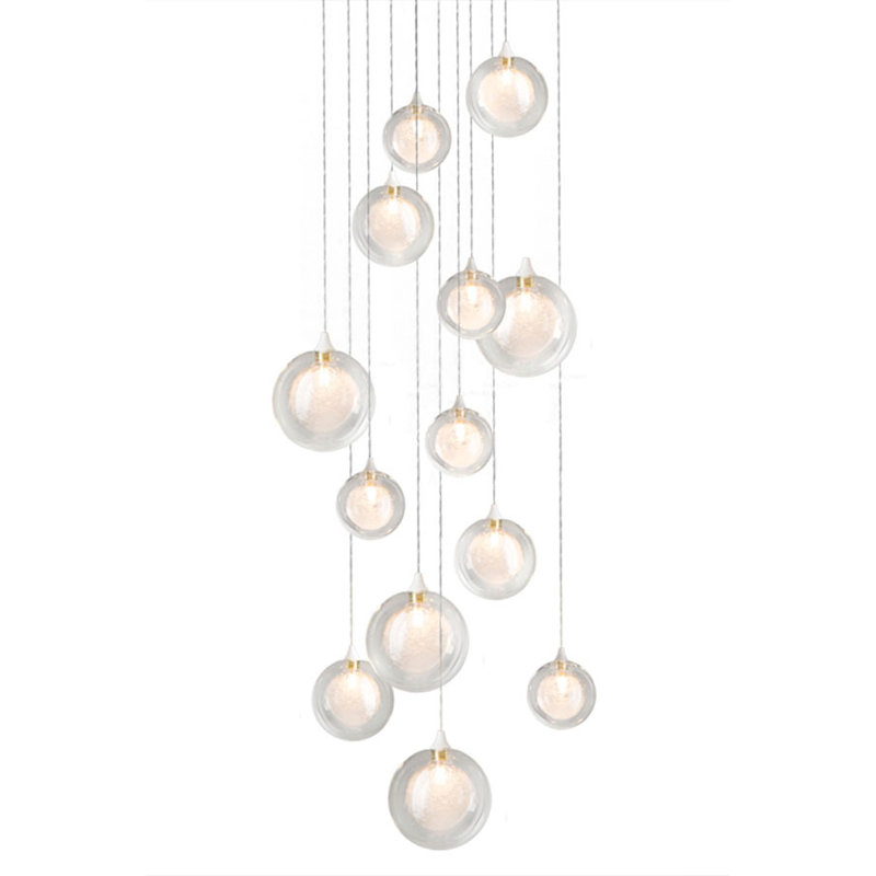 13 - Light White Cluster Pendant, Clear