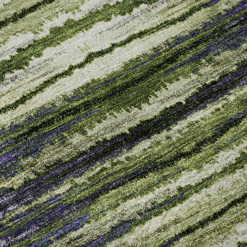 Premium Machine Washable Cerrito AMF604 Purple Runner Rug, Rectangle 10' x 14'