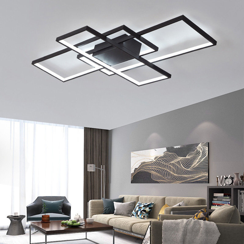 Cespedes LED Semi Flush Mount, Black