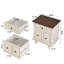 Table de chevet 20,5 "avec table de bout 2 tiroirs, armoire de chevet pour chambre à coucher-2140015875