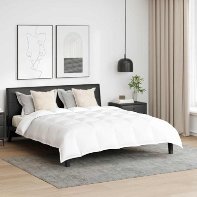 Winter Duvet Set 3 Pcs White 94.5 x 102.4 In Microfiber, Cotton