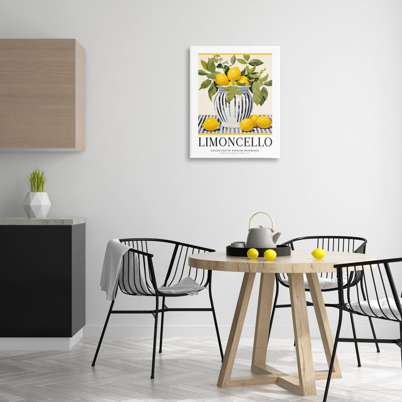 Art mural classique sur toile, citrons et doublures, H 30 po x l 24 po