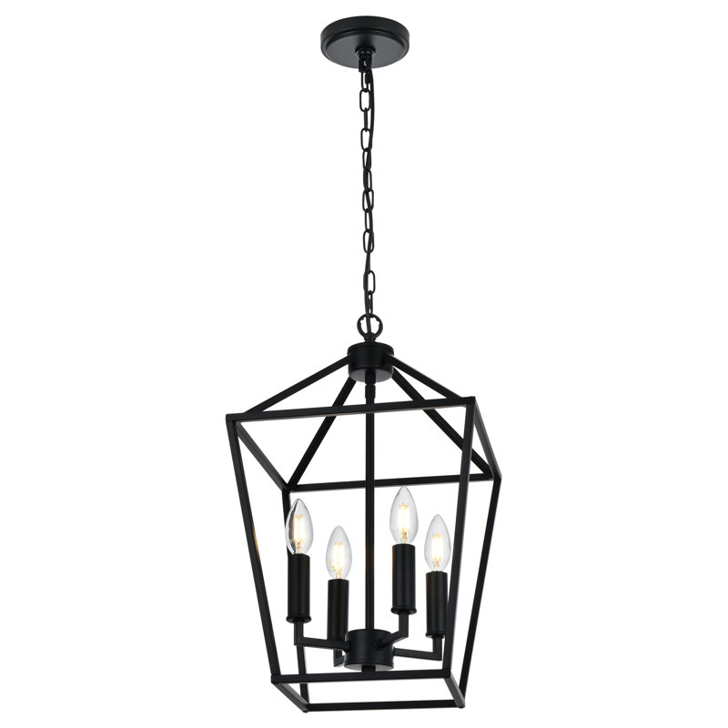 Hisato 4 - Light Dimmable Lantern Geometric Chandelier