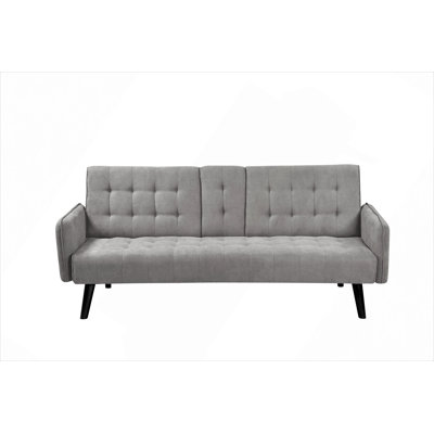 Canapé-lit de 72 po - Dossier convertible pliant en lit double avec porte-gobelet et table rabattable - Canapé en lin peu encombrant pour petits espaces - Assemblage facile