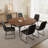 55.1'' Round Dining Table Set, Modern Kitchen Table for 4-6 Person, Steel Legs, Pedestal Dining Set with Dining Chair, Saving Space-115296624-122499343-115296621