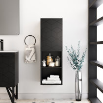 Lauren Modern Free Standing Bathroom Linen Tower Storage Cabinet black, 1  unit - Kroger