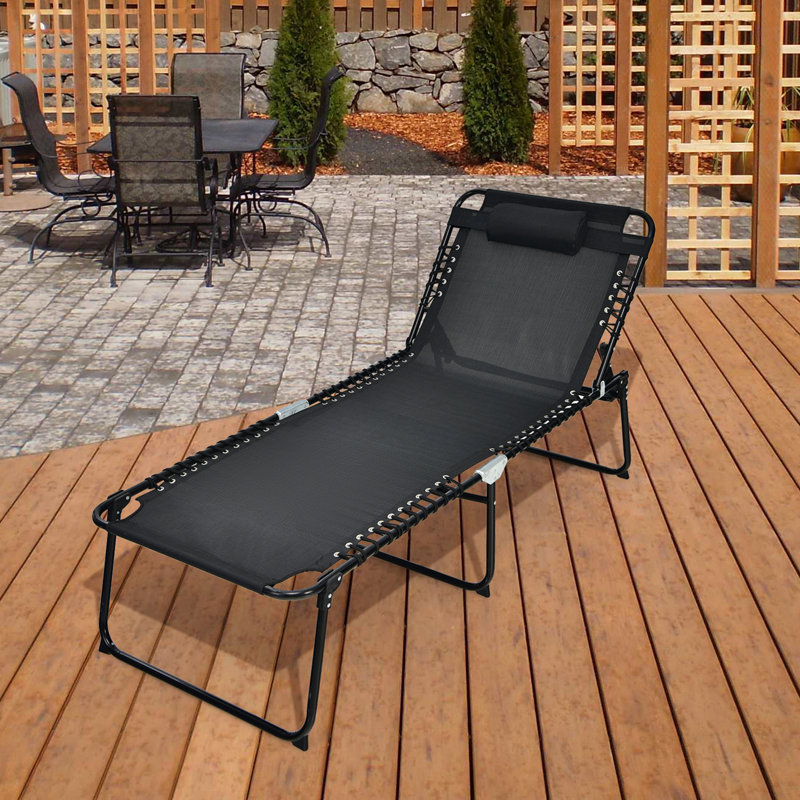 Chaise longue inclinable 74,5 po Mcqueen Harty, Noir