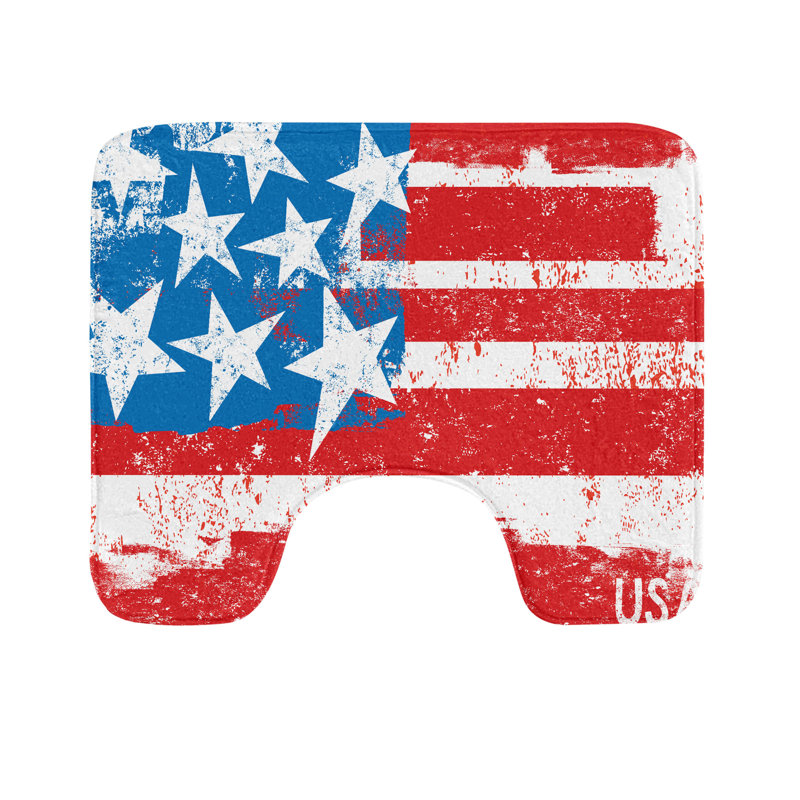 Tapis de salle de bain en U American Flag