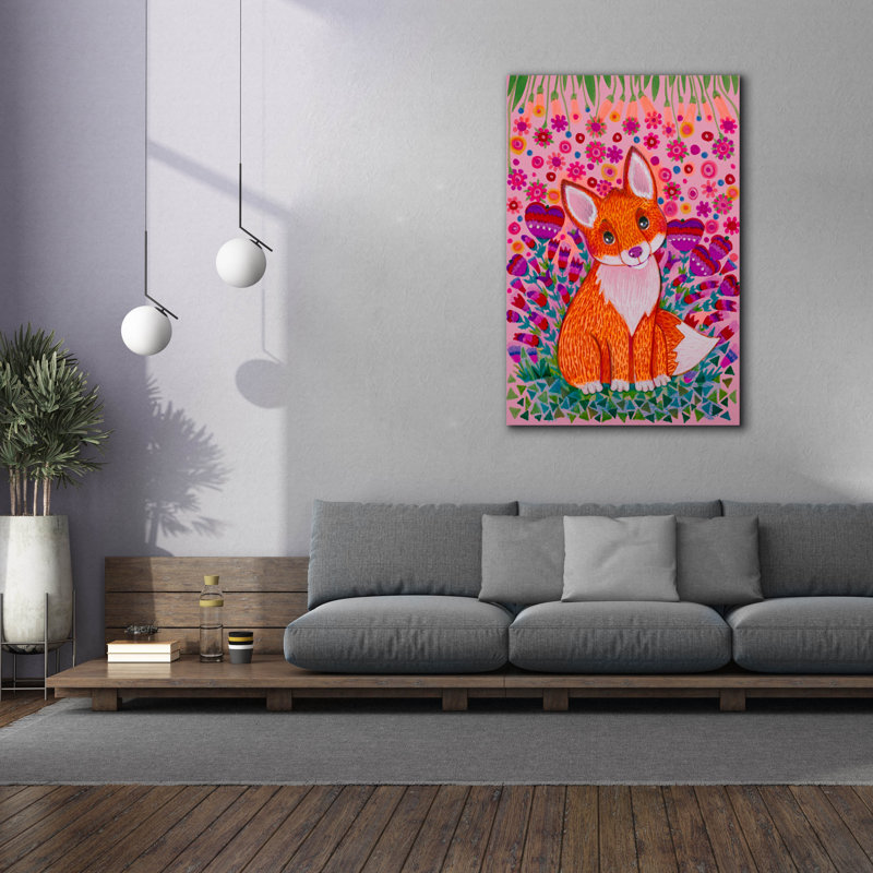 Toile épique Graffiti «Sweet Fox» par Oxana Zaika, 40 po x 60 po