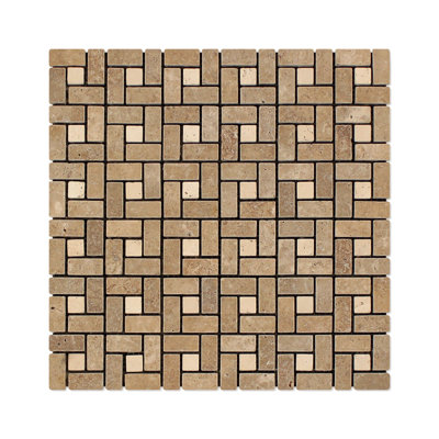 Carreau de mosaïque Noche Travertine