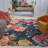 Jardin Hand Tufted Wool/Cotton Floral Rug in Pink/Navy-97707254