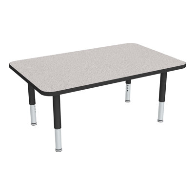 Table d'activités préscolaire rectangulaire à hauteur réglable avec roulettes
