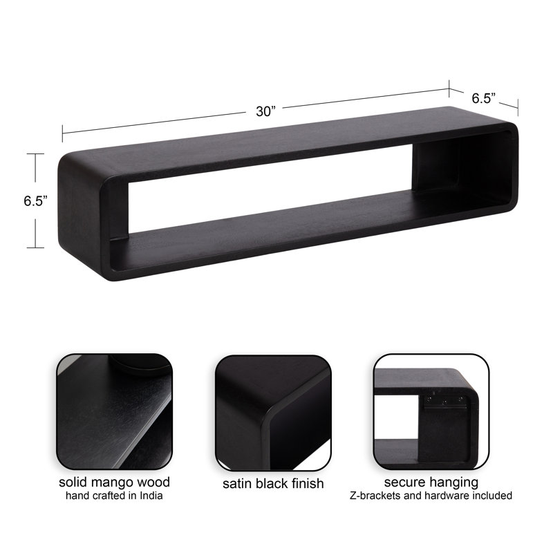 Wood Floating Entryway Console Table