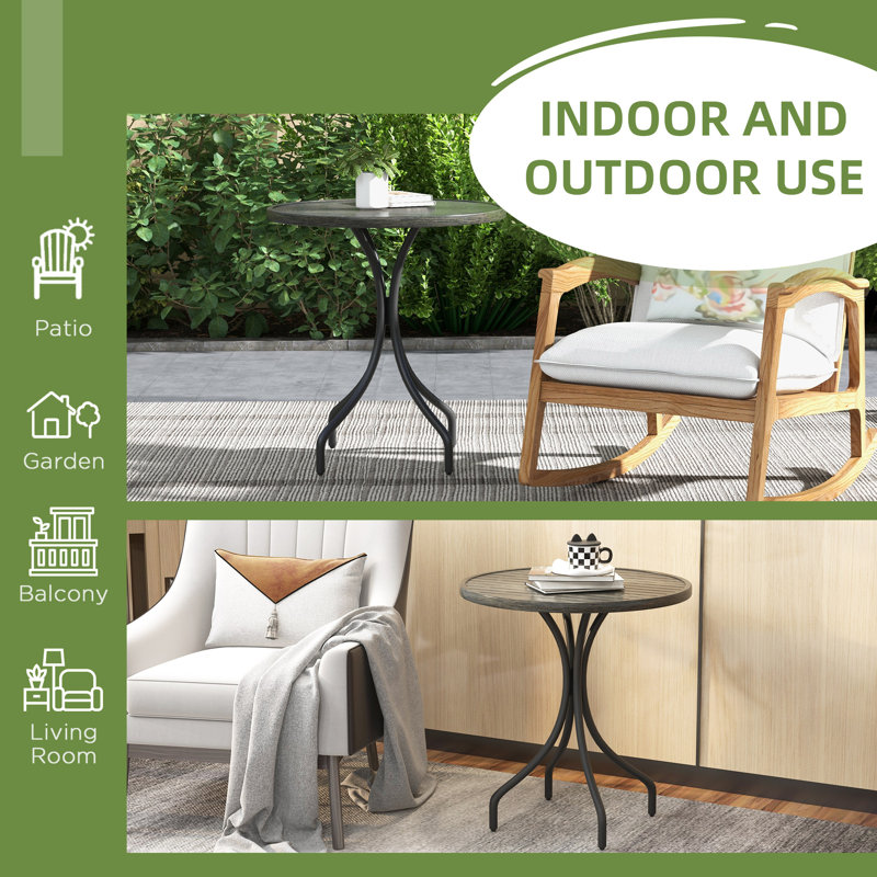 Round Metal Outdoor Dining Table , 66cm W 66cm D