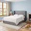 Structure de lit tapissier Annek avec rangement relevable, tête de lit à oreilles de H 40,9 po, lattes de bois et structure en métal, plusieurs tailles et options de tissu disponibles-1542131015-1542131019