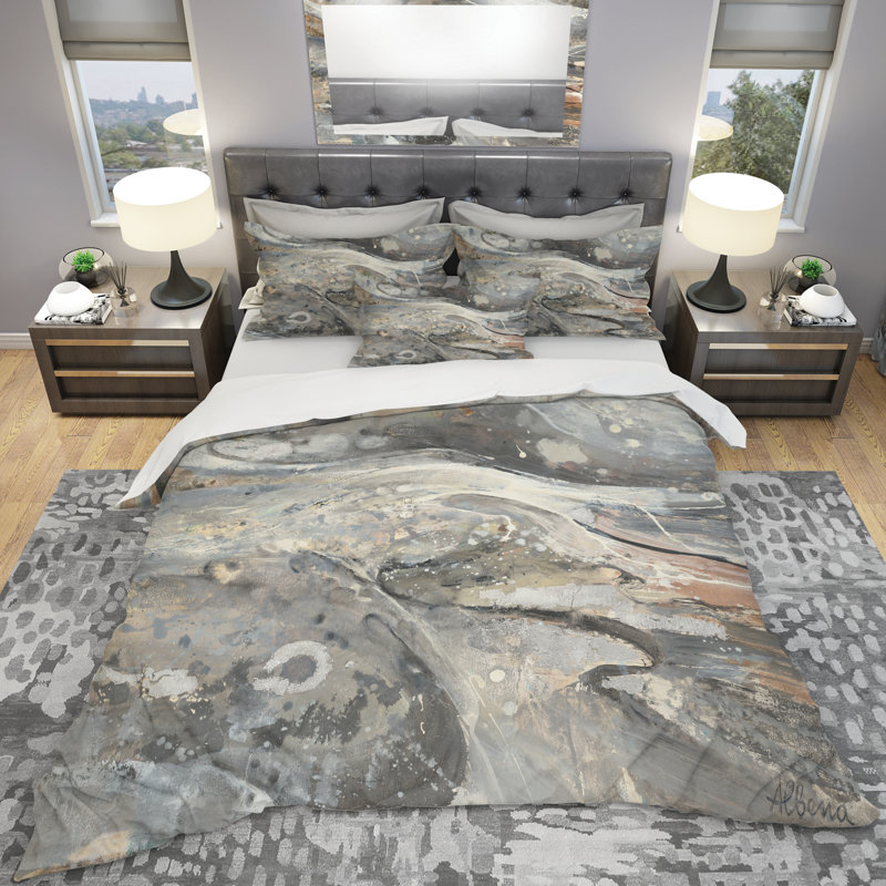 Ensemble de housse de couette Fire and Ice Minerals VI, Housse simple + 1 taie décorative