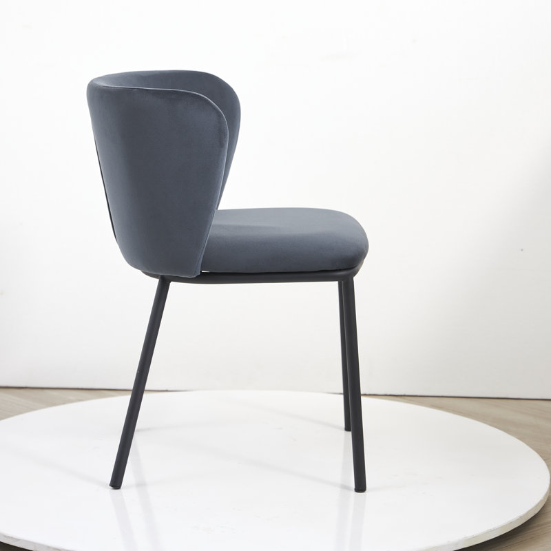 Montalto 48cm H Linen Upholstered Side Chair, Grey