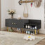 Banc de rangement pour chaussures avec rangement caché, coussins de lit et vestibule TREXM