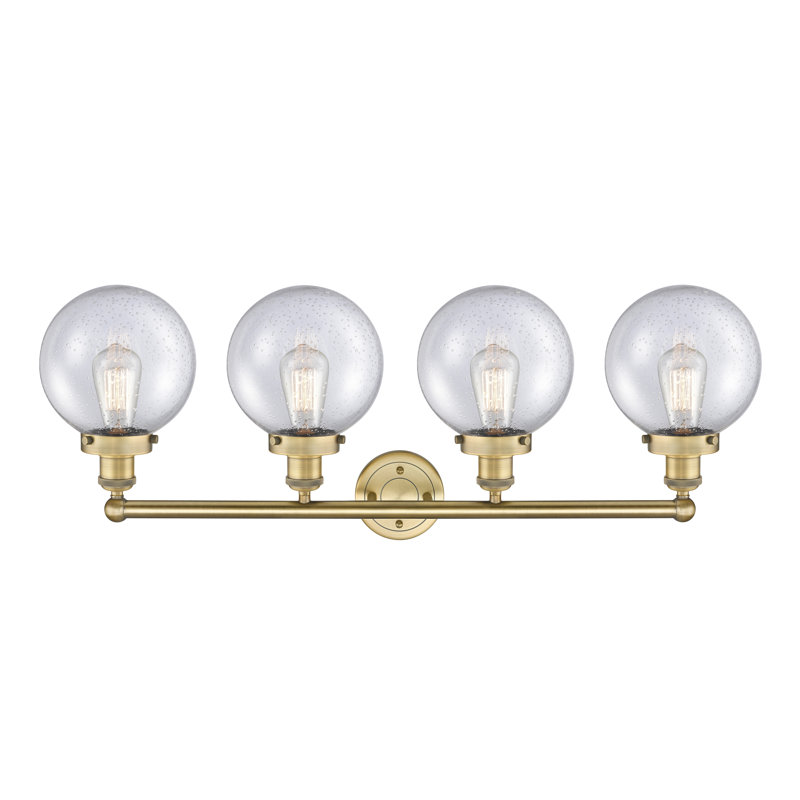 Alphonsa 4 - Light Dimmable Vanity Light, Seedy, Brushed Brass