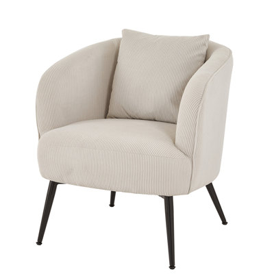 Modern Velvet Armchair with Pillow