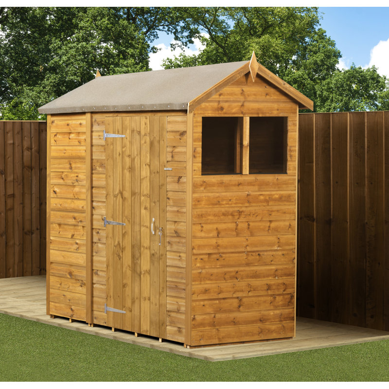 Modular Apex Garden Shed  4X6 With Windows