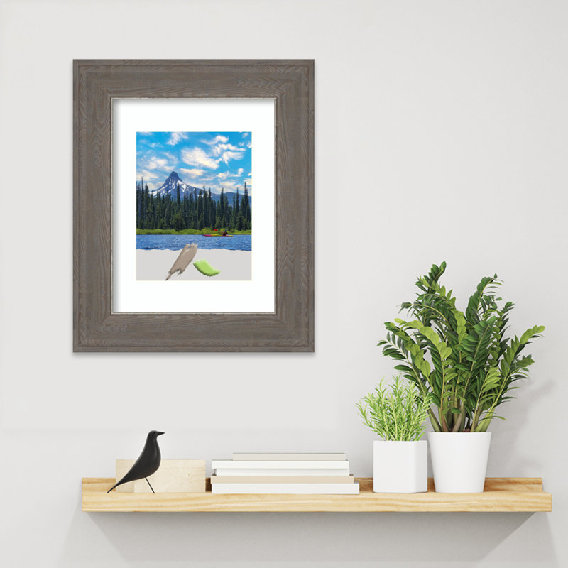 Cadre photo Claritha, 11 po x 14 po, Gris brun