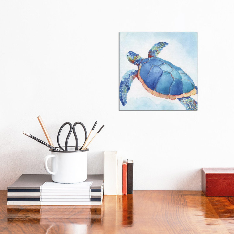 Galapagos Sea Turtle II by Tava Studios - Gallery-Wrapped Canvas Giclée on Canvas, 30.48 cm H x 30.48 cm W, Canvas
