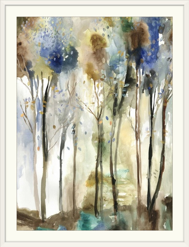 Anjelo «Tall Tall I» par Allison Pearce, reproduction d'art, H 32 po x l 26 po x P 1 po, Cadre blanc