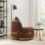 Fauteuil demi-tonneau pivotant surdimensionné rembourré-555297212