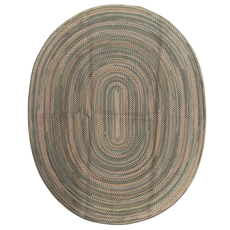 Hand Knotted Wool Area Rug in Green