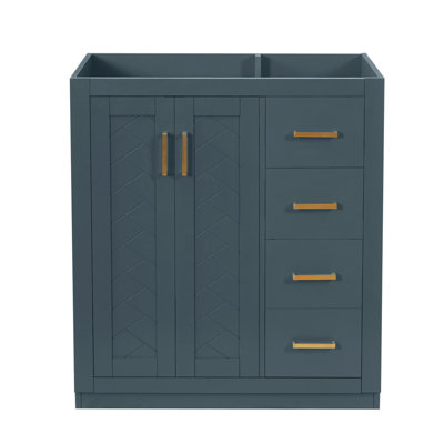 Freestanding Vanity Set with 3 Drawers& Soft Closing Doors（without sink）