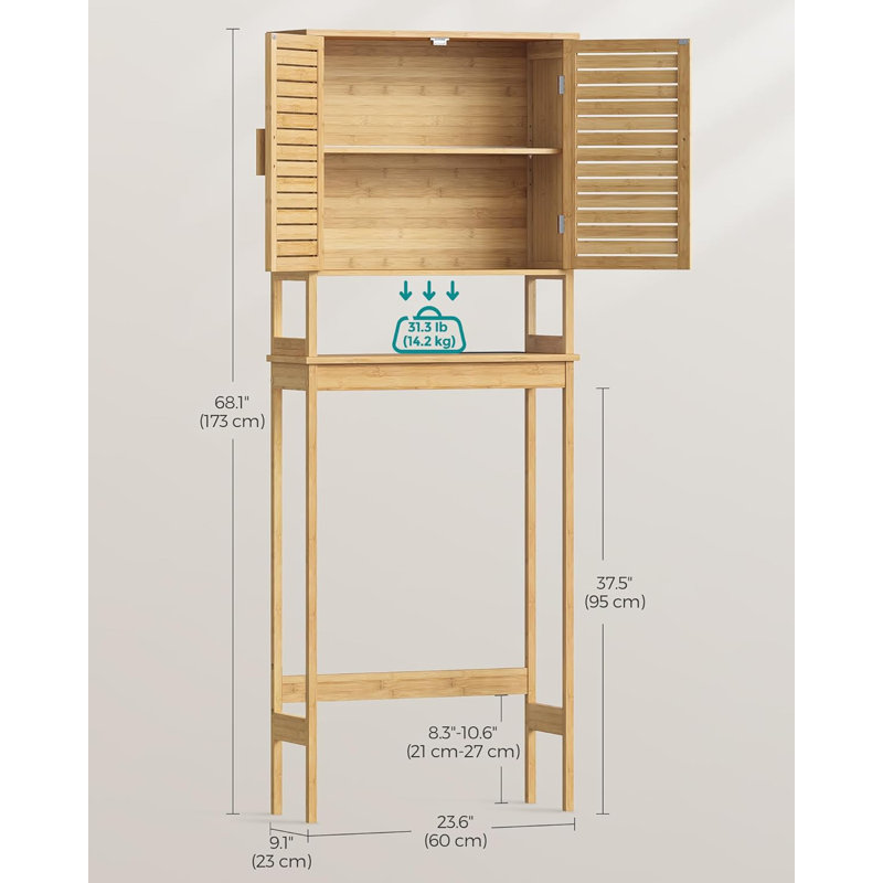 Armoire de rangement au-dessus de la toilette