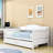 2 Drawers Twin Wooden Daybed with Sturdy Slats-1661472955