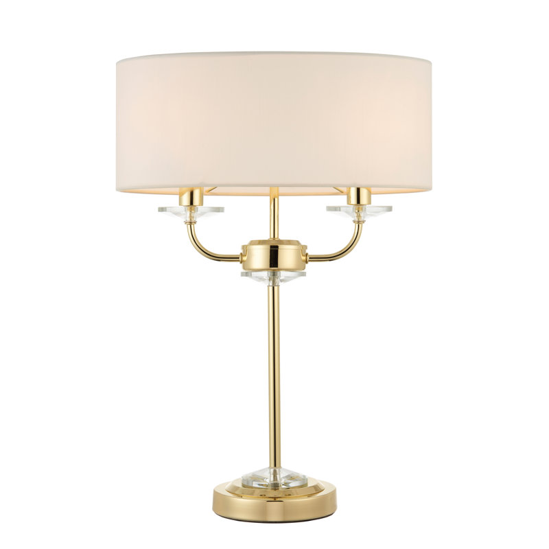 Basilia Metal Table Lamp, Brass