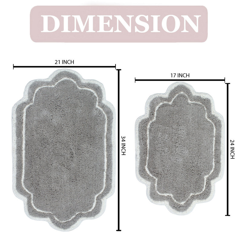 Tapis pour salle de bain Dobrinka, Gris
