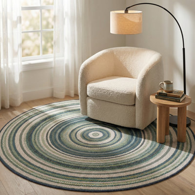 Tavion Geometric Blue/Grey/Green Indoor / Outdoor Area Rug