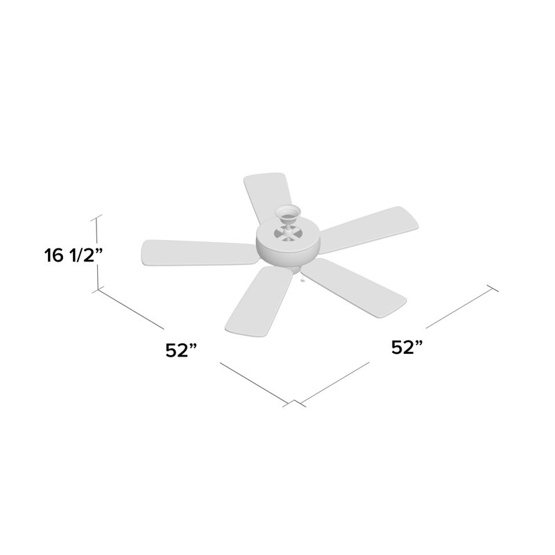 Ventilateur de plafond 52 po avec chaînette Kichler Terra, Nickel brossé avec pales argent