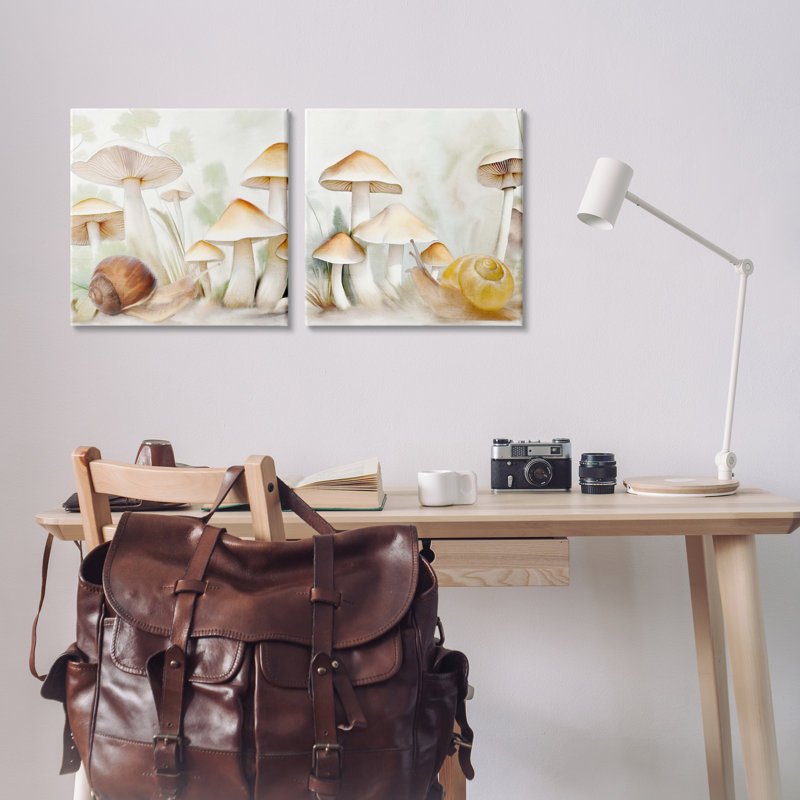  Ensemble d'art mural sur toile 2 pièces par Kim Allen, H 17 po x l 17 po
