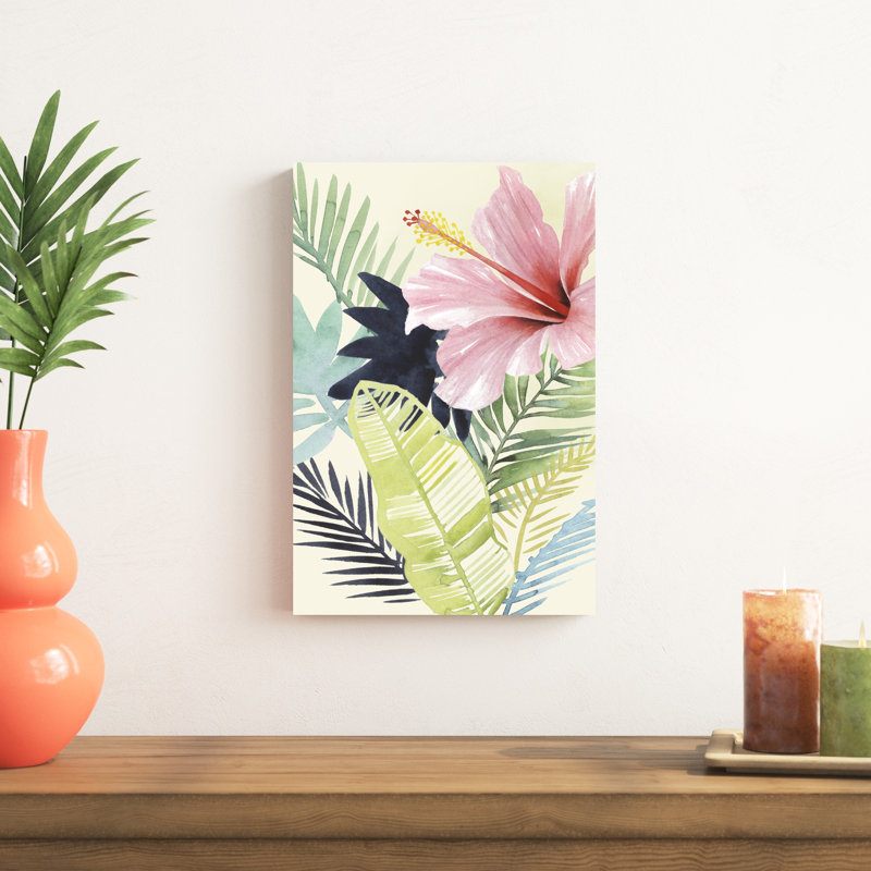 «Tropical Punch I», peinture sur toile, H 18 po x l 12 po