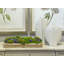 Sedum and Moss Arranged in Wood Planter-1619821989