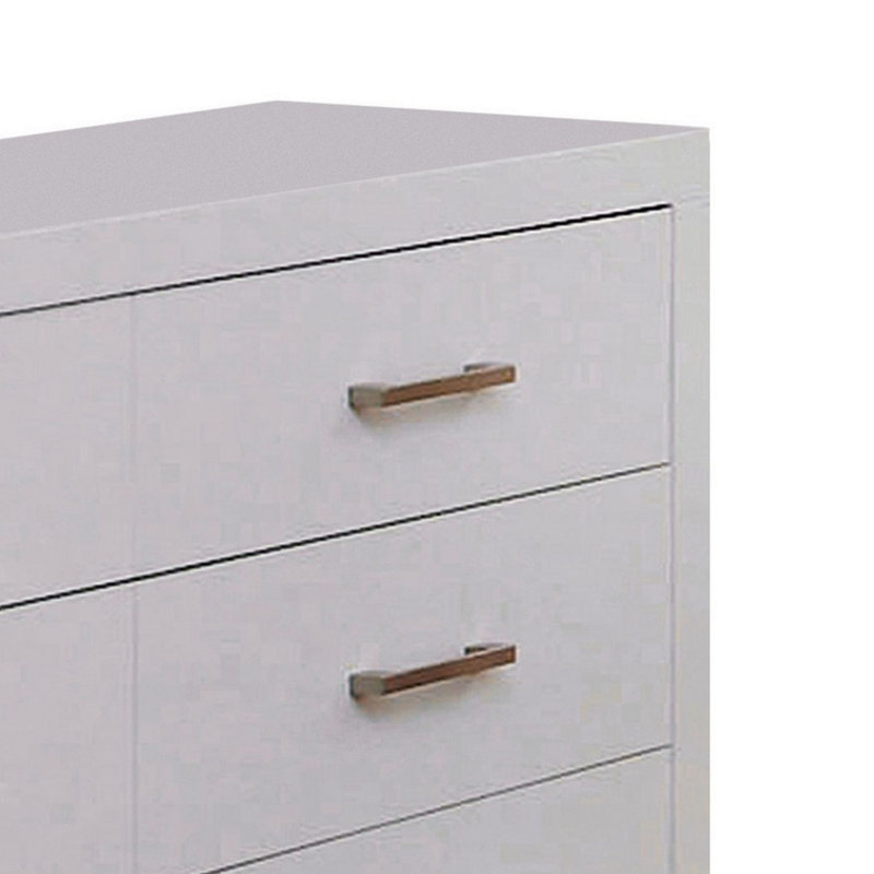 Commode double 6 tiroirs Semirah, Blanc frais