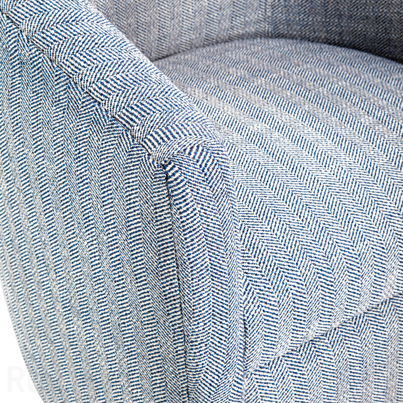 Tonneau - Fauteuil d'appoint en forme de bureau élégant - Fonction rotative, Bleu