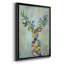 Fantastic Florals Deer, Portrait, reproduction encadrée de qualité supérieure - prête à être accrochée-88285404-88285405