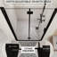 Porte de douche semi-pliante à charnière pivotante, 32 33,2 po Largeur, hauteur 72, verre trempé de 1/4 po 6 mm, panneau de salle de bain noir mat, réversible, peu encombrant