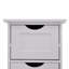 Armoire de rangement blanche pour salle de bain, armoire autoportante avec tiroirs